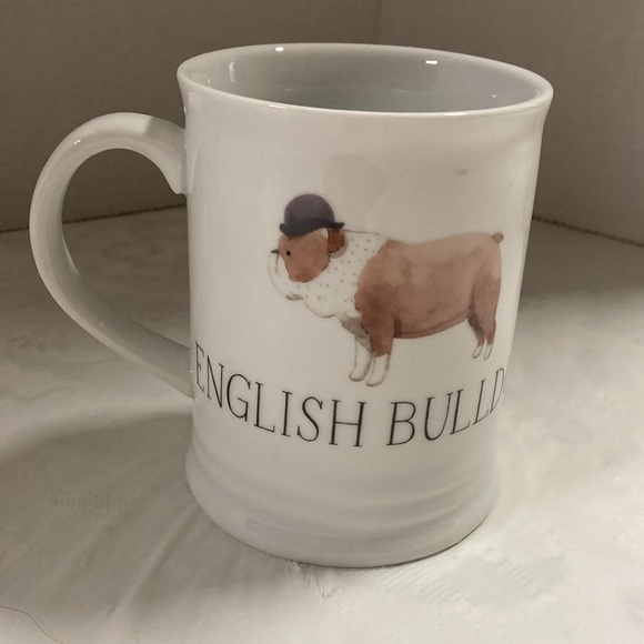 English Bulldog Mug Cup by Julianna Swaney For Fringe Ceramic Mug Cup White 14oz - Picture 2 of 7